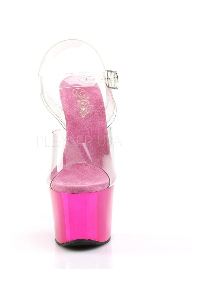 Pleaser SKY-308 Platform Sandal in Clear Vinyl