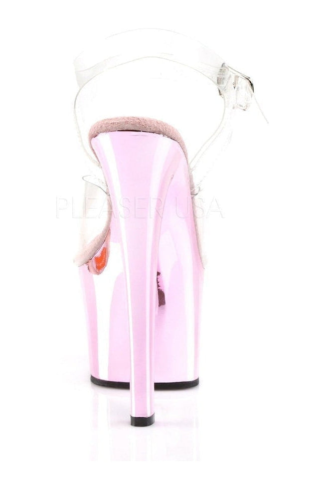 Pleaser SKY-308 Platform Sandal in Clear Vinyl