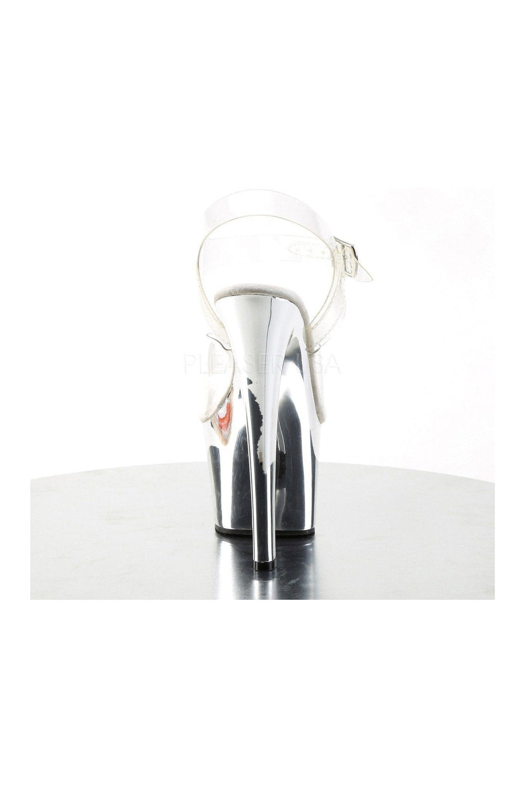 Pleaser SKY-308 Platform Sandal in Clear Vinyl