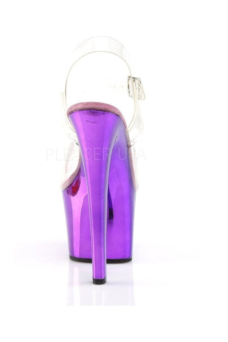 Pleaser SKY-308 Platform Sandal in Clear Vinyl