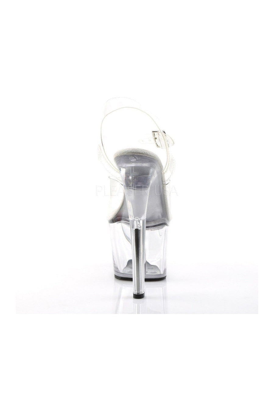 Pleaser SKY-308 Platform Sandal in Clear Vinyl