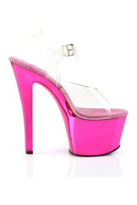Pleaser SKY-308 Platform Sandal in Clear Vinyl