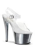 SKY-308 Platform Sandal  | Clear Vinyl