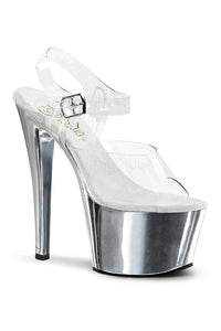 Pleaser SKY-308 Platform Sandal in Clear Vinyl from SexyShoes.com
