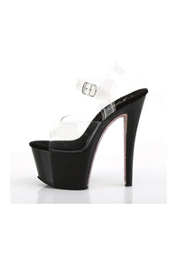 Pleaser SKY-308CRS Platform Sandals in Black Vinyl