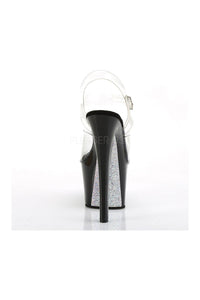 Pleaser SKY-308CRS Platform Sandals in Black Vinyl
