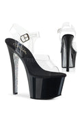 SKY-308CRS Platform Sandals | Black Vinyl