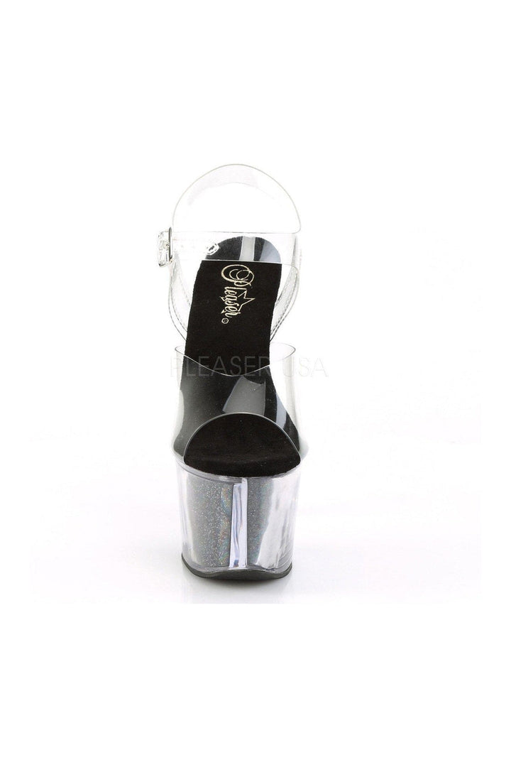 SKY-308G-T Platform Sandal  | Black Vinyl