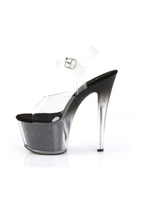 Pleaser SKY-308G-T Platform Sandal in Black Vinyl
