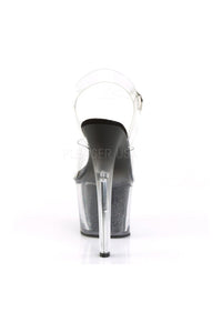 Pleaser SKY-308G-T Platform Sandal in Black Vinyl