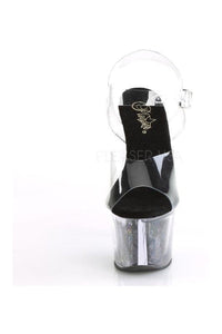 Pleaser SKY-308GF Platform Sandal in Black Vinyl