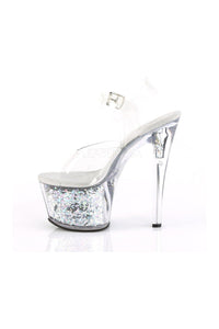Pleaser SKY-308GF Platform Sandal in Clear Vinyl