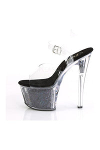 Pleaser SKY-308GF Platform Sandal in Black Vinyl