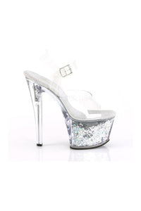 Pleaser SKY-308GF Platform Sandal in Clear Vinyl