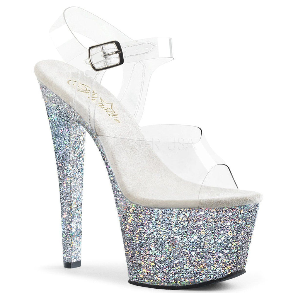 SKY-308LG Platform Sandal | Clear Vinyl-Pleaser-Clear-Sandals-SEXYSHOES.COM