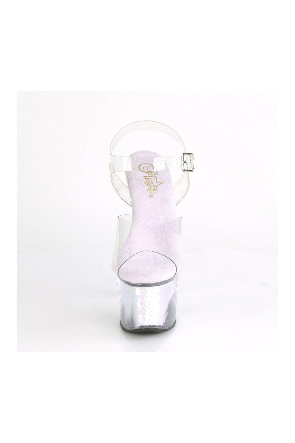 Pleaser SKY-308MC Exotic Sandal in Hologram Vinyl