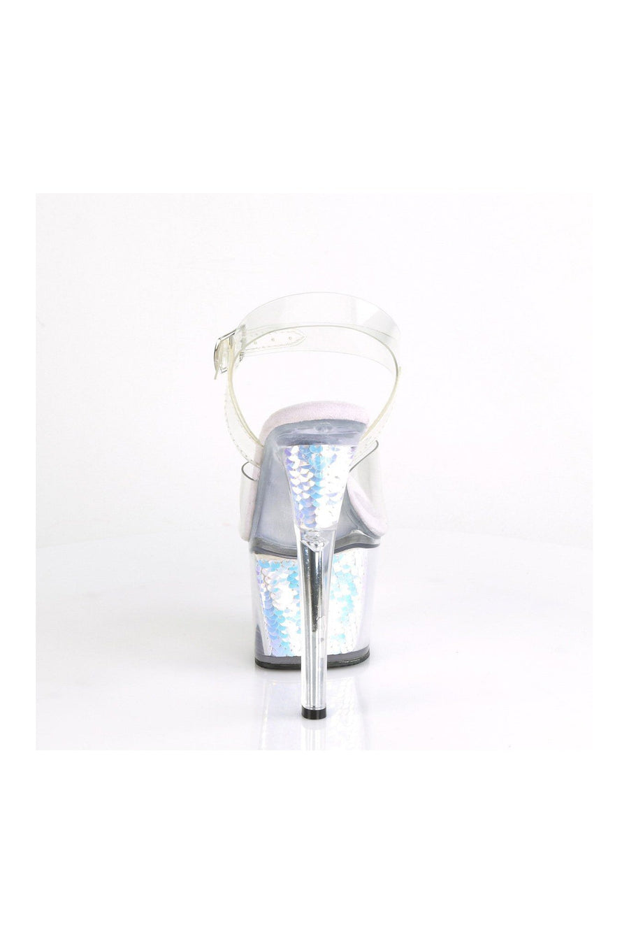Pleaser SKY-308MC Exotic Sandal in Hologram Vinyl