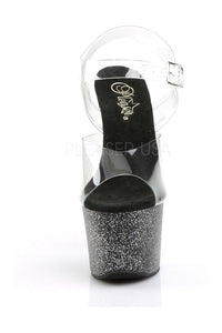 Pleaser SKY-308MG Platform Sandal in Black Vinyl