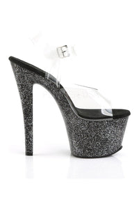 Pleaser SKY-308MG Platform Sandal in Black Vinyl