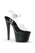 SKY-308MG Platform Sandal  | Black Vinyl