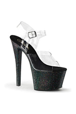 SKY-308MG Platform Sandal  | Black Vinyl