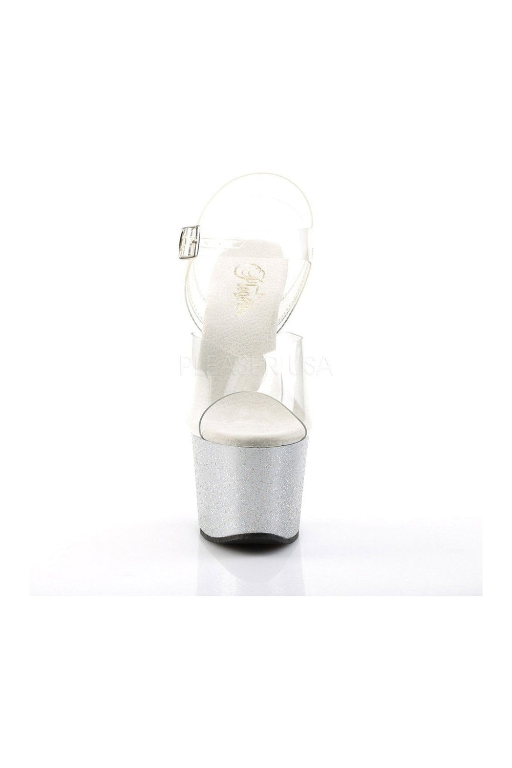 SKY-308MG Platform Sandal | Clear Vinyl-Pleaser-Sandals-SEXYSHOES.COM
