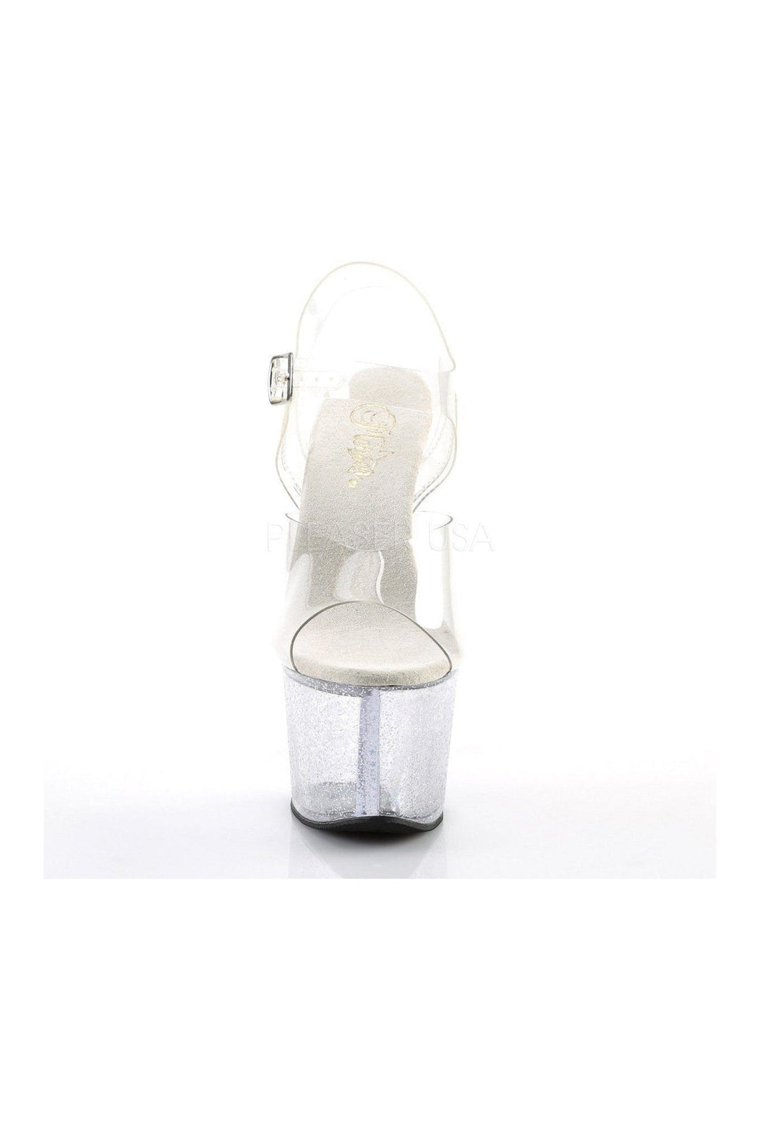 SKY-308MG Platform Sandal | Clear Vinyl-Pleaser-Sandals-SEXYSHOES.COM