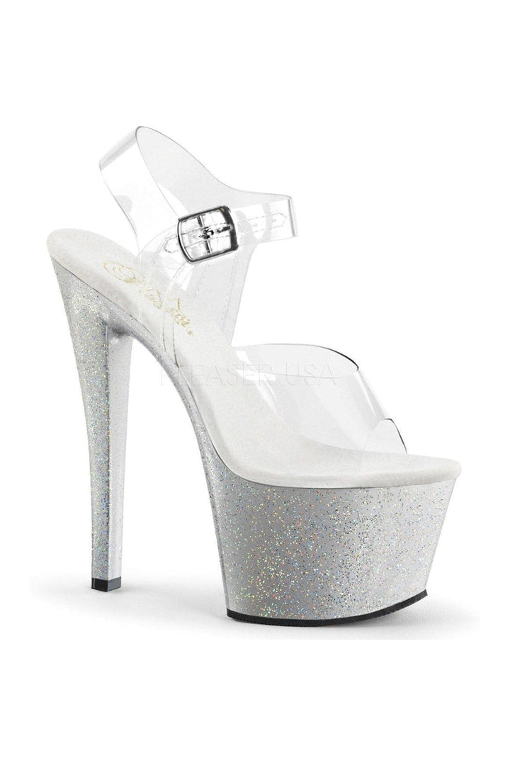 SKY-308MG Platform Sandal | Clear Vinyl-Pleaser-Clear-Sandals-SEXYSHOES.COM