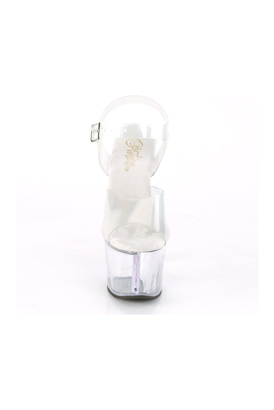 Pleaser SKY-308N-RBH Exotic Sandal in Clear Vinyl