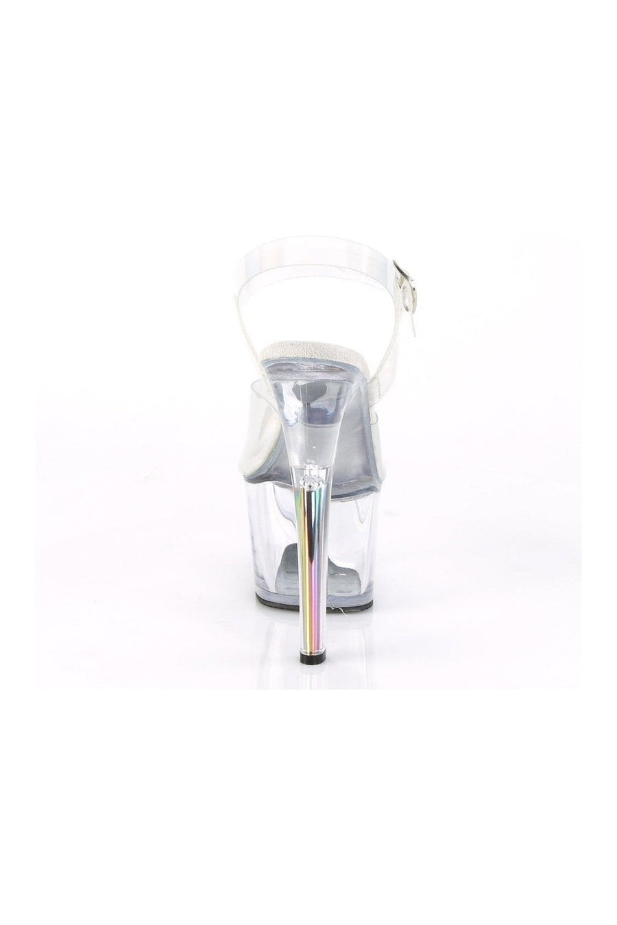 Pleaser SKY-308N-RBH Exotic Sandal in Clear Vinyl
