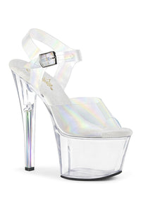 Pleaser SKY-308N-RBH Exotic Sandal in Clear Vinyl from SexyShoes.com
