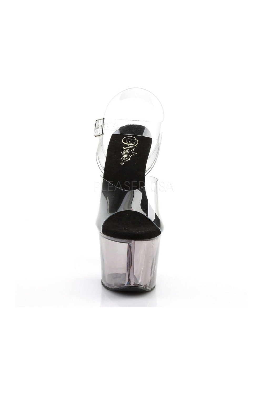 SKY-308T Platform Sandal | Clear Vinyl-Pleaser-Sandals-SEXYSHOES.COM