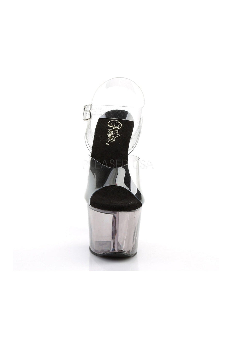 Pleaser SKY-308T Platform Sandal in Clear Vinyl