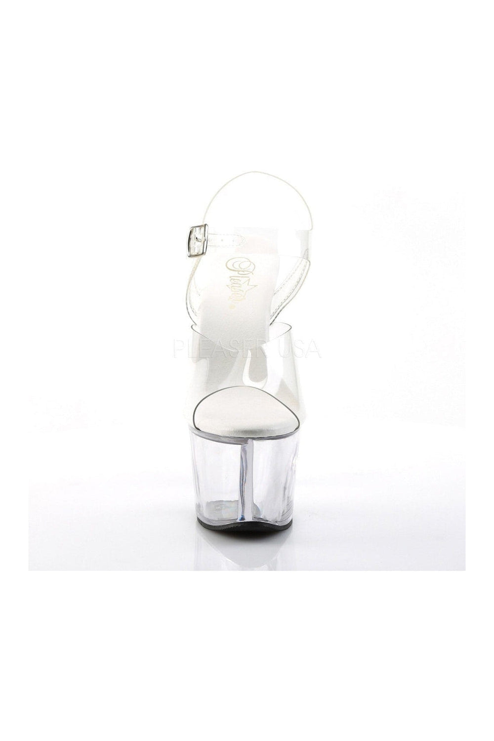 Pleaser SKY-308VL Platform Sandal in Clear Vinyl