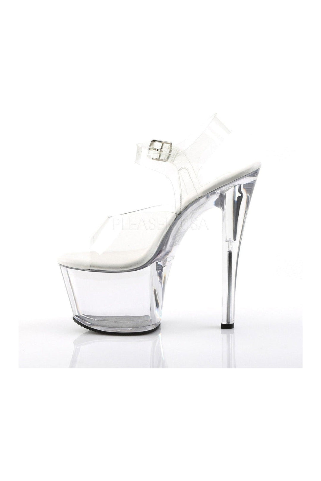 Pleaser SKY-308VL Platform Sandal in Clear Vinyl