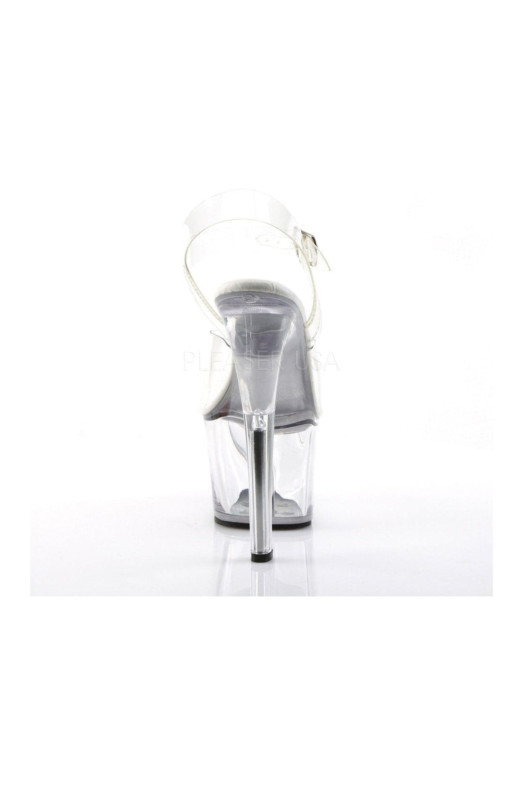 Pleaser SKY-308VL Platform Sandal in Clear Vinyl