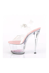 Pleaser SKY-308WHG Platform Sandal in Clear Vinyl