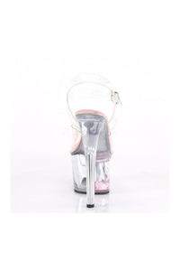 Pleaser SKY-308WHG Platform Sandal in Clear Vinyl