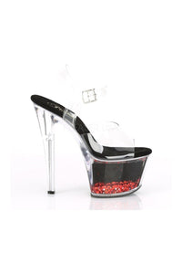 Pleaser SKY-308WHG Exotic Platform Sandal in Clear Vinyl