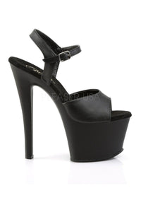 Pleaser SKY-309 Platform Sandal in Black Faux Leather