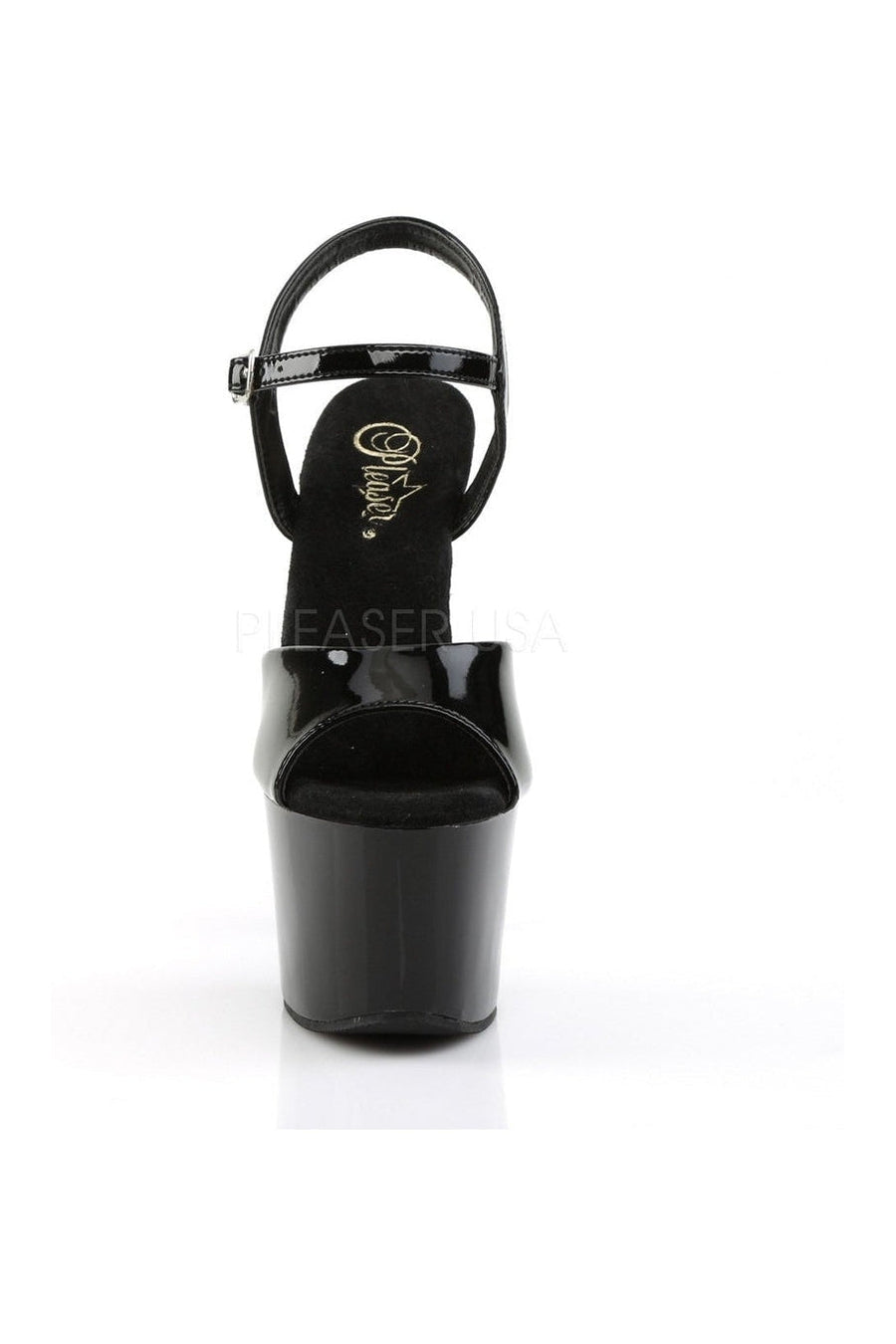 Pleaser SKY-309 Platform Sandal in Black Patent
