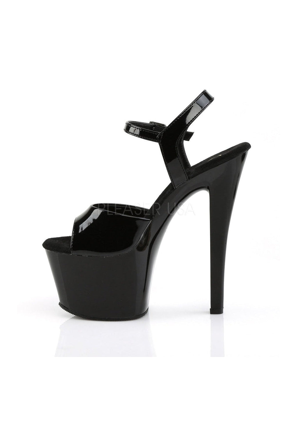 Pleaser SKY-309 Platform Sandal in Black Patent