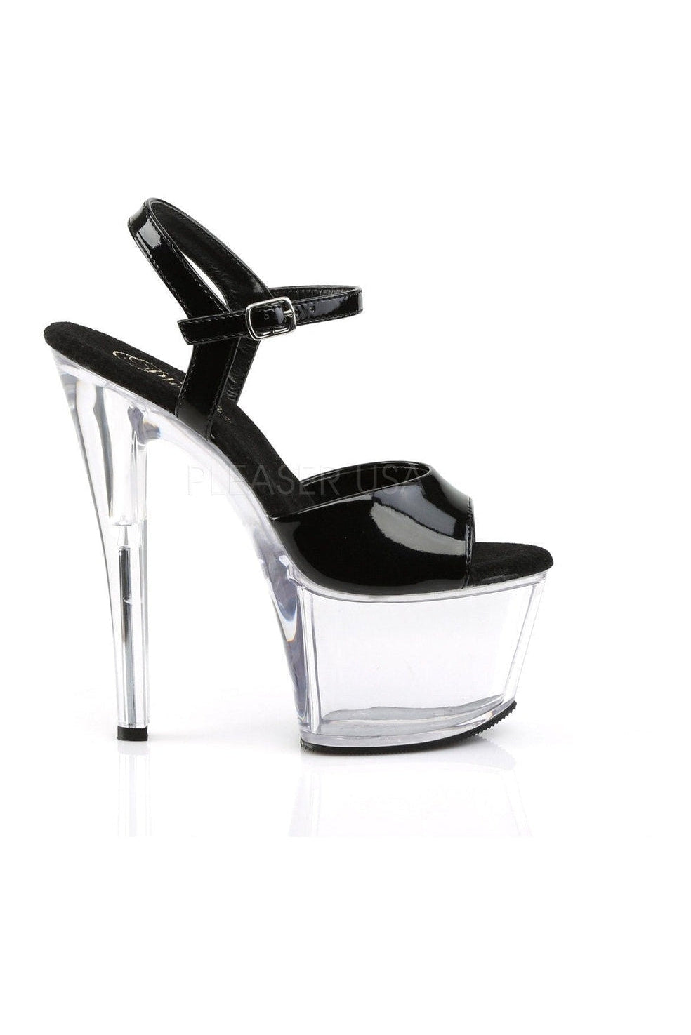 Pleaser SKY-309 Platform Sandal in Black Patent