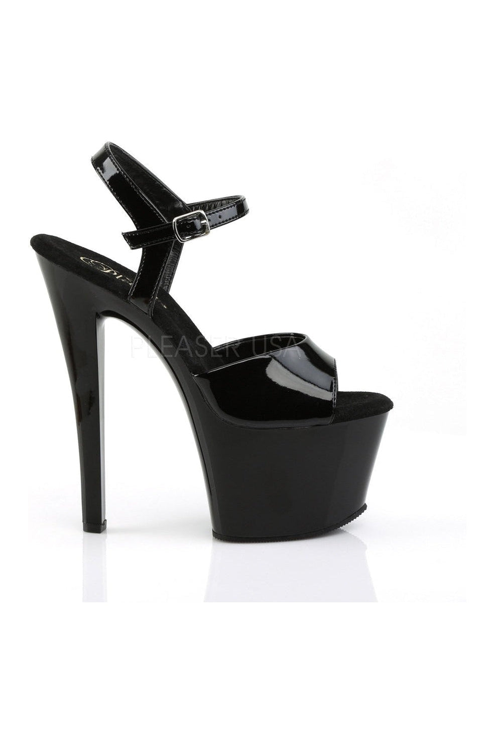 Pleaser SKY-309 Platform Sandal in Black Patent