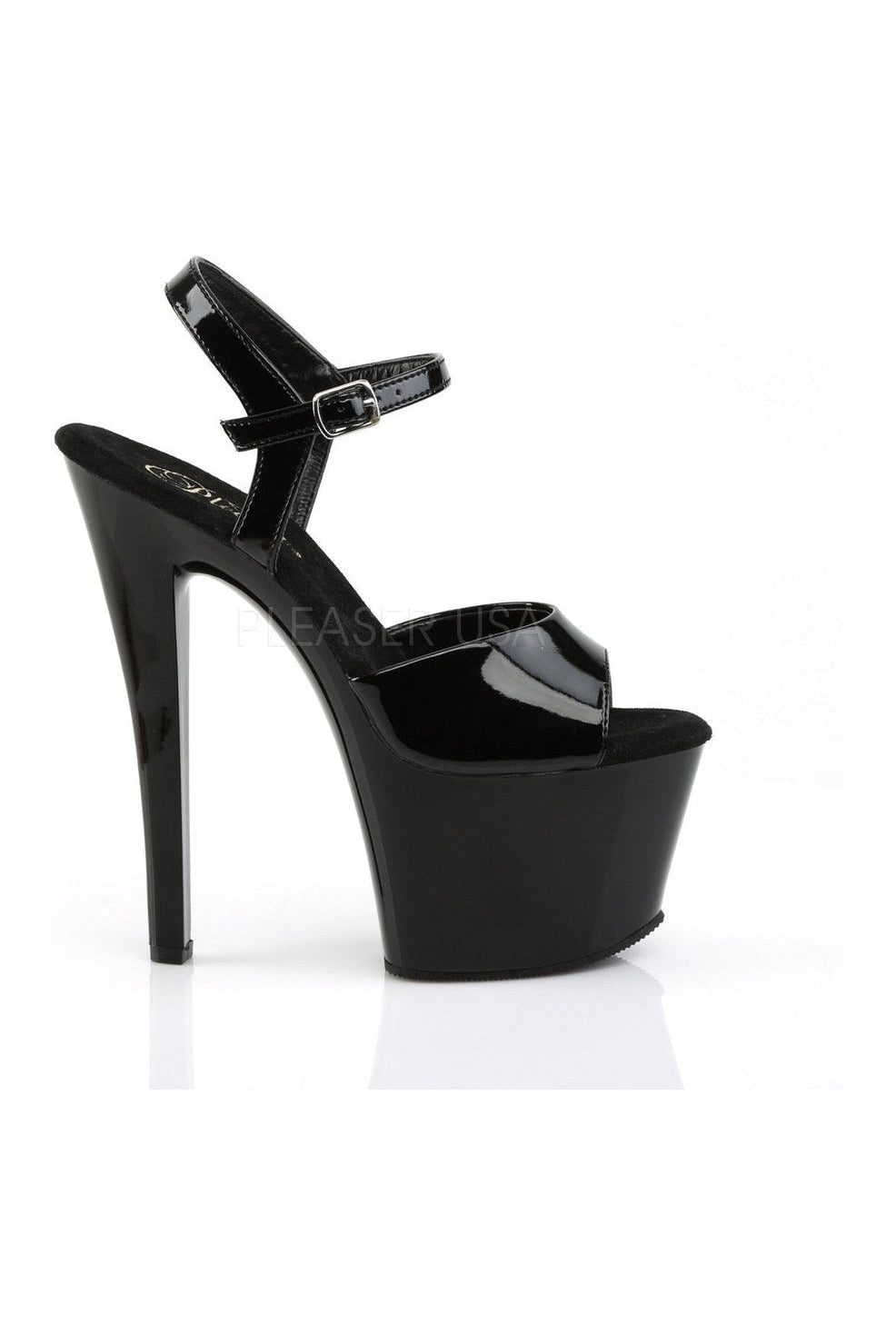 SKY-309 Platform Sandal | Black Patent-Pleaser-Sandals-SEXYSHOES.COM