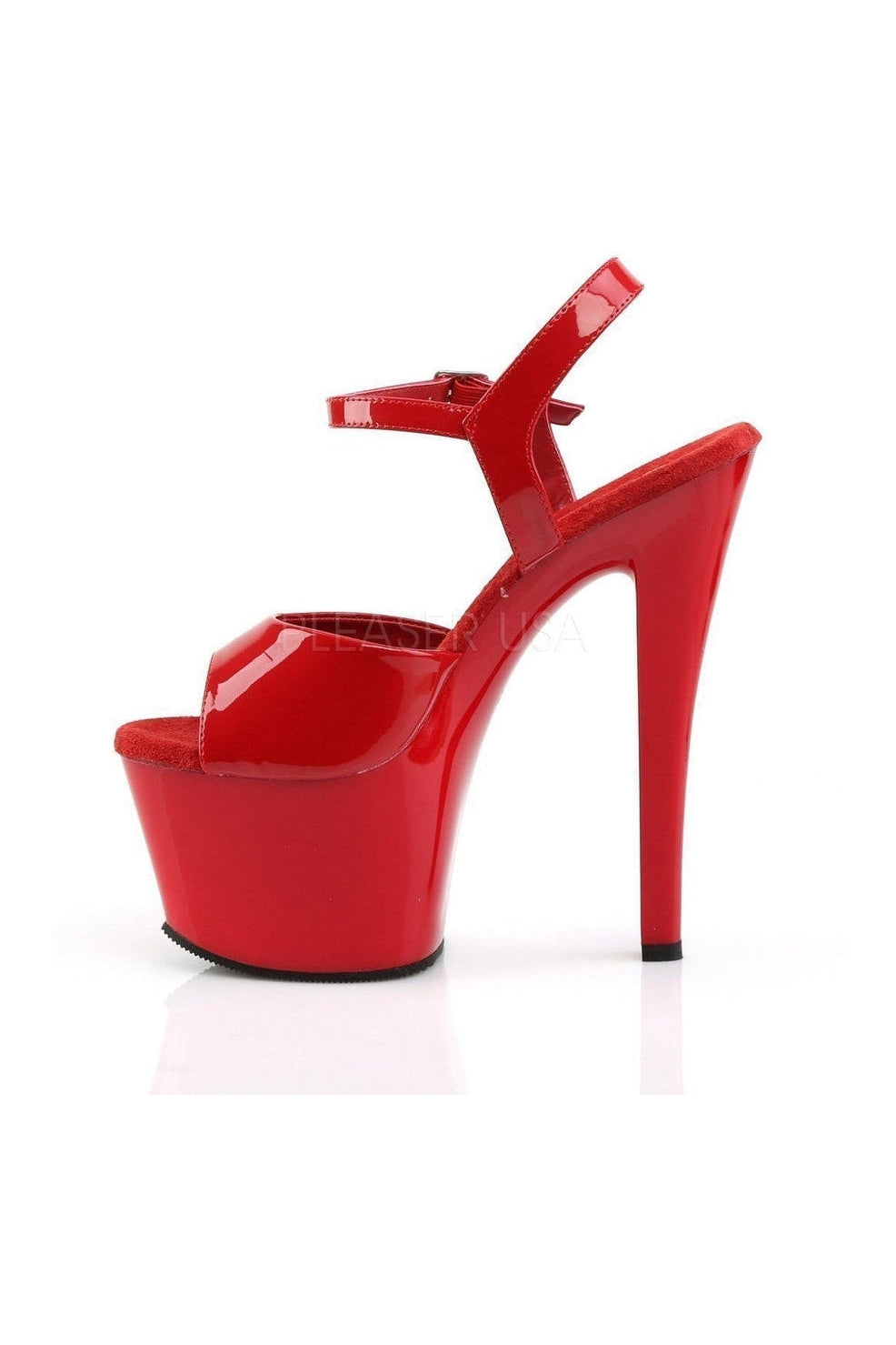 Pleaser SKY-309 Platform Sandal in Red Patent