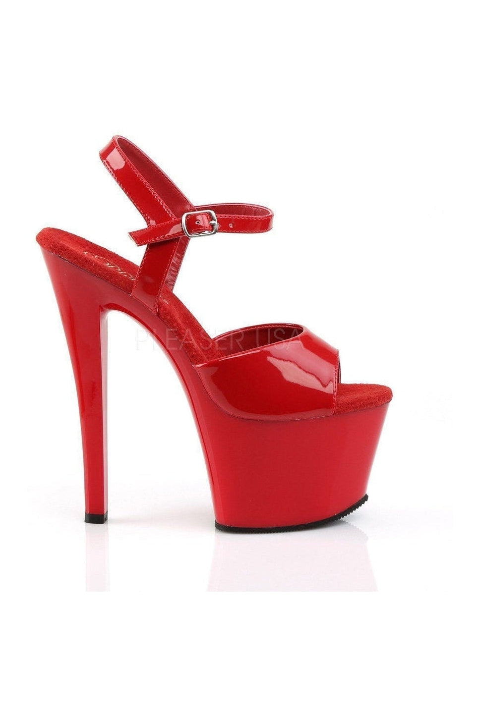 Pleaser SKY-309 Platform Sandal in Red Patent