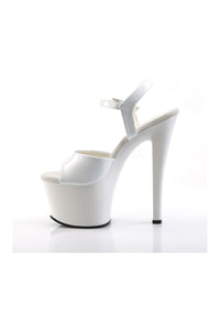 Pleaser SKY-309 Platform Sandal in White Patent