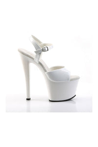 Pleaser SKY-309 Platform Sandal in White Patent