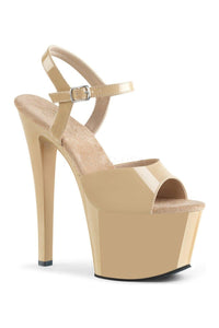 Pleaser SKY-309 Platform Sandals in Bone Patent from SexyShoes.com